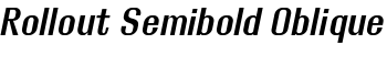 download Rollout Semibold Oblique font