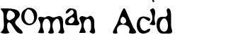 Roman Acid font