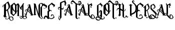 Romance Fatal Goth Versal font