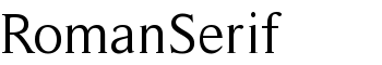 RomanSerif font