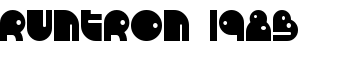 RunTron 1983 font