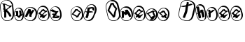 Runez of Omega Three font