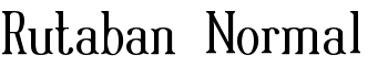 Rutaban Normal font