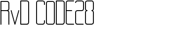 RvD_CODE28 font