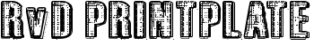 RvD_PRINTPLATE font