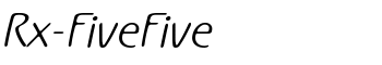 Rx-FiveFive font