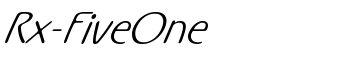 Rx-FiveOne font