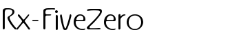 Rx-FiveZero font