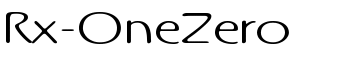 Rx-OneZero font