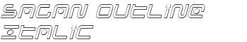 Sagan Outline Italic font