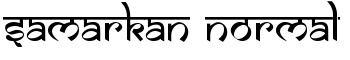 Samarkan Normal font