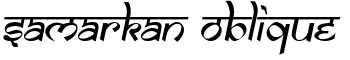 Samarkan Oblique font