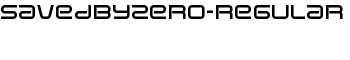 SavedByZero-Regular font