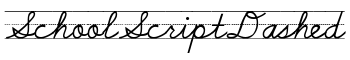 SchoolScriptDashed font