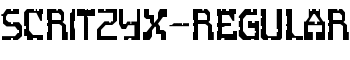 ScritzyX-Regular font