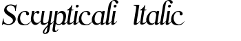 Scrypticali Italic font