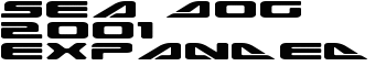 Sea Dog 2001 Expanded font