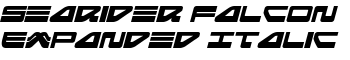 Searider Falcon Expanded Italic font
