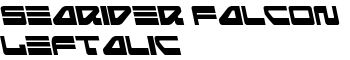 Searider Falcon Leftalic font