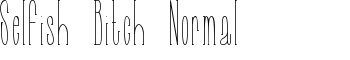 download Selfish Bitch Normal font