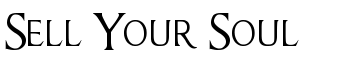 Sell Your Soul font