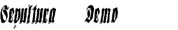 Sepultura Demo font