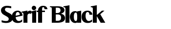 Serif Black font