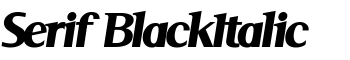 Serif BlackItalic font