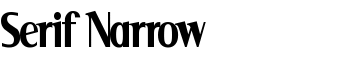 Serif Narrow font