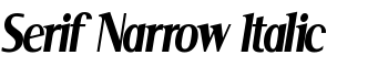 Serif Narrow Italic font