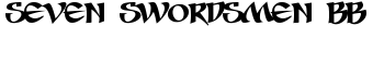 Seven Swordsmen BB font