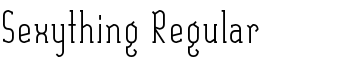 download Sexything Regular font