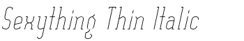 download Sexything Thin Italic font