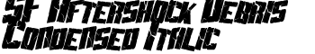 SF Aftershock Debris Condensed Italic font