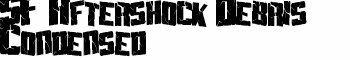 SF Aftershock Debris Condensed font