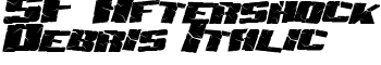 SF Aftershock Debris Italic font