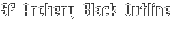 SF Archery Black Outline font