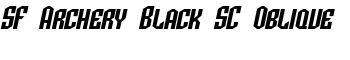 SF Archery Black SC Oblique font