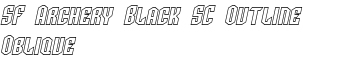 SF Archery Black SC Outline Oblique font