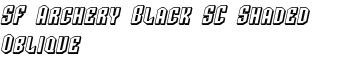 SF Archery Black SC Shaded Oblique font