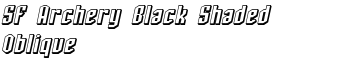 SF Archery Black Shaded Oblique font