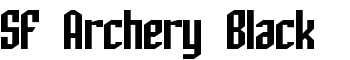 download SF Archery Black font