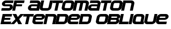 download SF Automaton Extended Oblique font