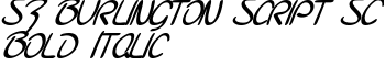 SF Burlington Script SC Bold Italic font