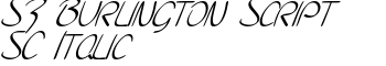 SF Burlington Script SC Italic font