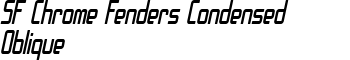 downloadSF Chrome Fenders Condensed Oblique font