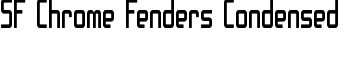 SF Chrome Fenders Condensed font