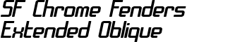 download SF Chrome Fenders Extended Oblique font