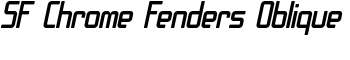 download SF Chrome Fenders Oblique font
