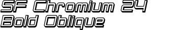 download SF Chromium 24 Bold Oblique font